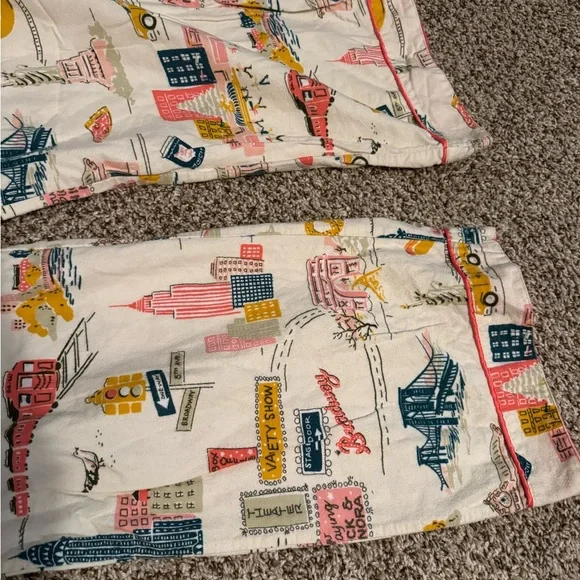Nick & Nora Multicolor City Print Pajama Set - Picture 4 of 4